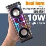 Mecha V8 Transparent 10W Bluetooth Speaker RGB Colorful lights - Image 4
