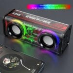 Mecha V8 Transparent 10W Bluetooth Speaker RGB Colorful lights - Image 3