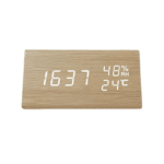 Triangle Wooden Style Digital Led Clock